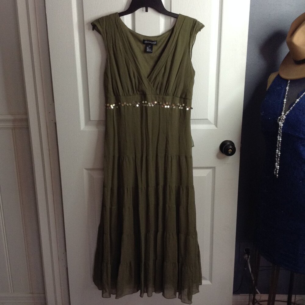 VTG Jonathan Martin Studio; "12" 100% Silk, Lined; Couture, Embellished; Sexy